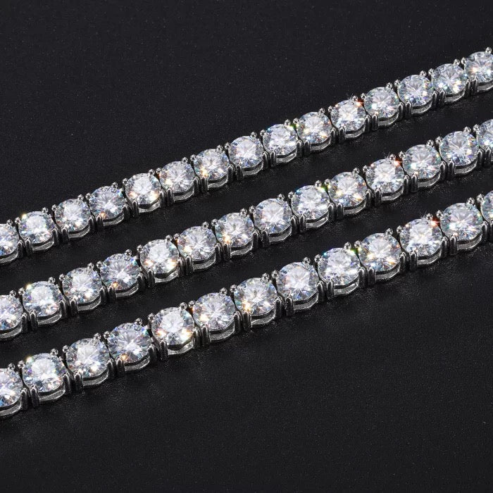 5mm Moissanite Tennis Chain - 925 Silver - Image 2